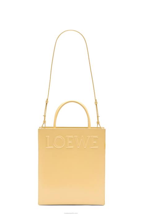 Loewe mujer tote a4 estándar en piel de becerro elegante LP64120 mantequilla oscura