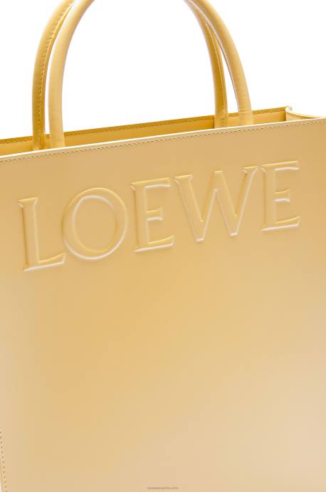 Loewe mujer tote a4 estándar en piel de becerro elegante LP64120 mantequilla oscura