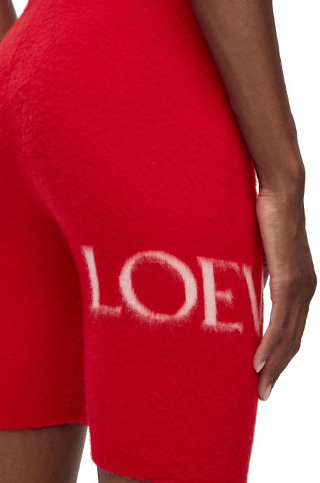 Loewe mujer shorts de ciclismo en lana LP64969 rojo
