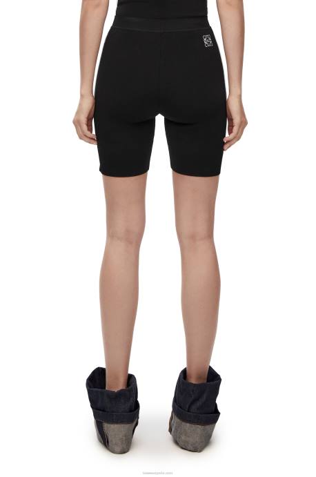 Loewe mujer shorts de ciclista en mezcla de viscosa LP64972 negro