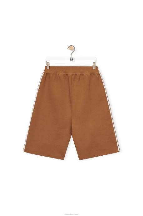 Loewe mujer shorts de ciclista en mezcla de viscosa LP64973 marrón