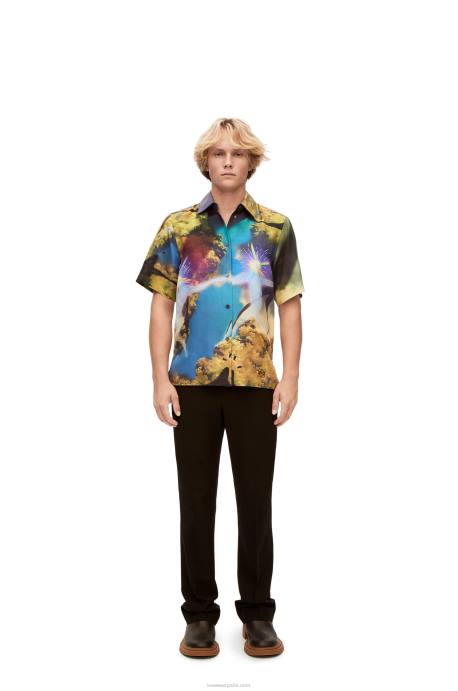 Loewe mujer camisa cielo mágico en seda LP64946 multicolor