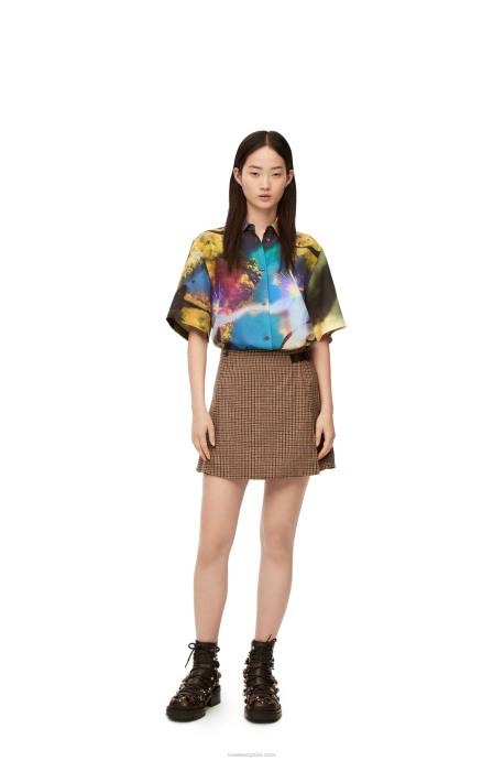 Loewe mujer camisa cielo mágico en seda LP64946 multicolor