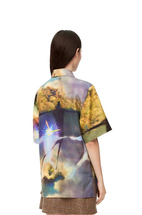 Loewe mujer camisa cielo mágico en seda LP64946 multicolor