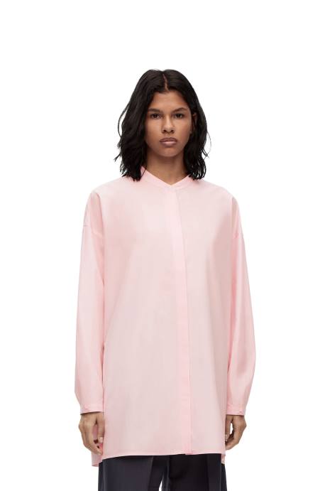Loewe mujer camisa deconstruida de algodón LP64915 tiza