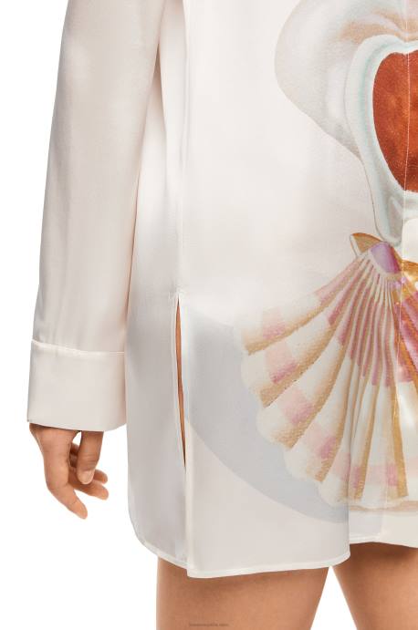 Loewe mujer camisa maruja mallo de seda LP64855 blanco/multicolor