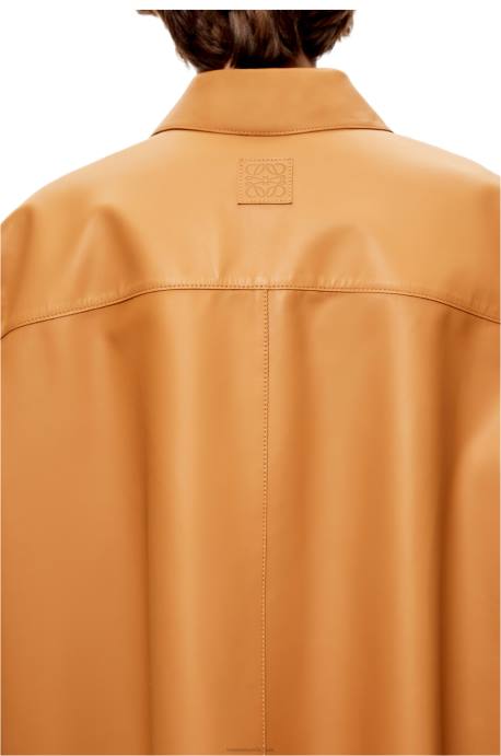 Loewe mujer camisa túnica de napa LP64937 cálido desierto