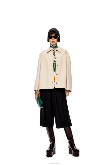 Loewe mujer camisa túnica de napa LP64938 crudo
