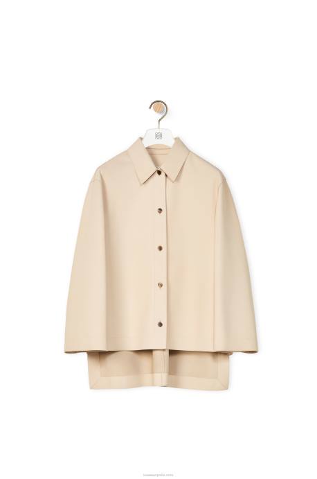 Loewe mujer camisa túnica de napa LP64938 crudo