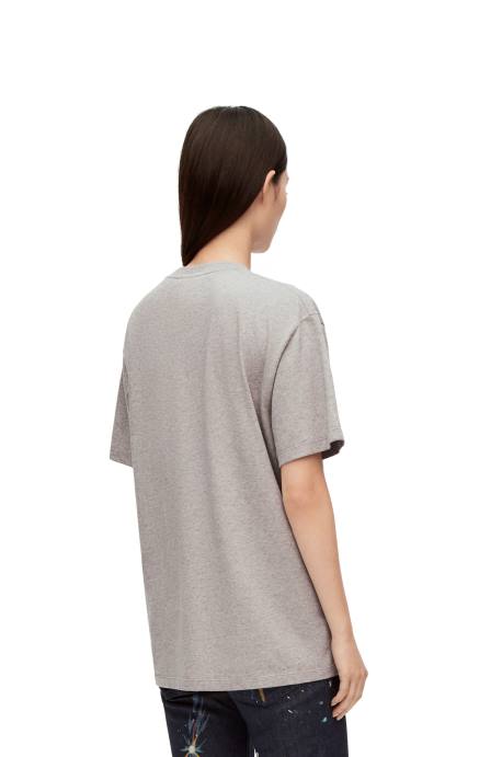 Loewe mujer Camiseta de algodón con anagrama heen LP64846 mezcla de grises