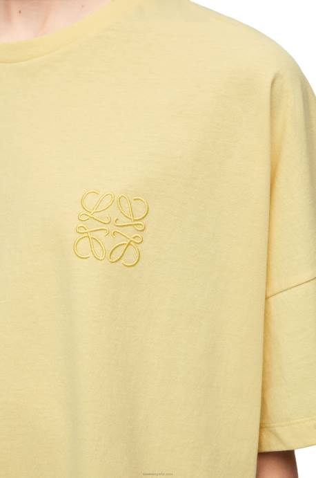 Loewe mujer camiseta boxy fit de algodón LP64780 limón claro