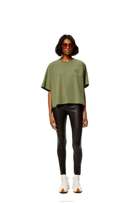 Loewe mujer camiseta boxy fit de algodón LP64827 sabio