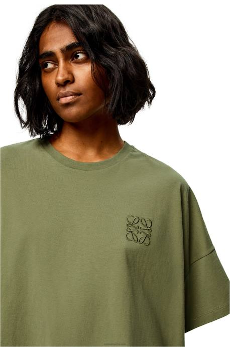 Loewe mujer camiseta boxy fit de algodón LP64827 sabio