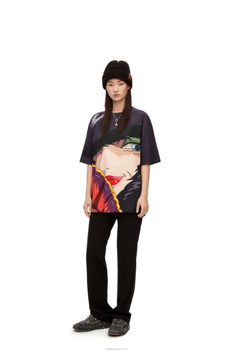 Loewe mujer camiseta bruja de los residuos de algodón LP64834 multicolor