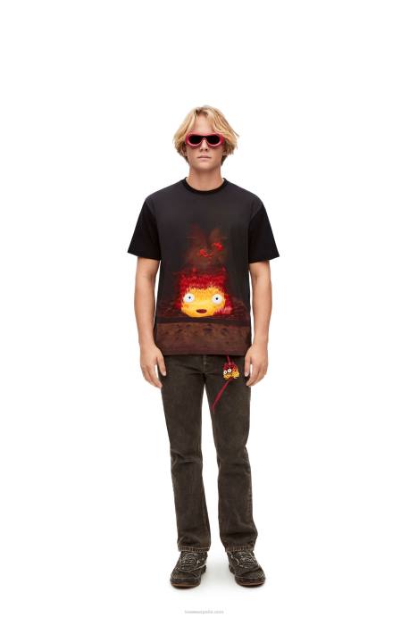 Loewe mujer camiseta calcifer de algodón LP64830 multicolor