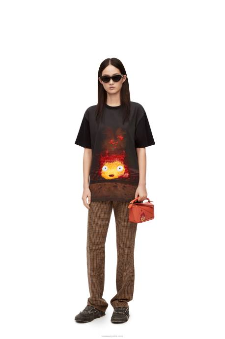 Loewe mujer camiseta calcifer de algodón LP64830 multicolor