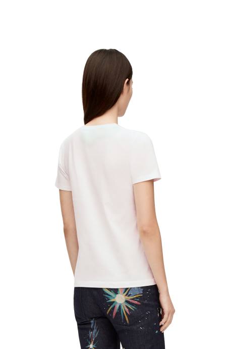 Loewe mujer camiseta heen de algodón LP64833 blanco