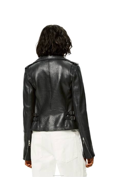 Loewe mujer cazadora biker de napa LP641137 negro