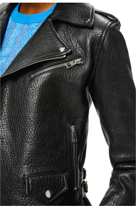 Loewe mujer cazadora biker de napa LP641137 negro