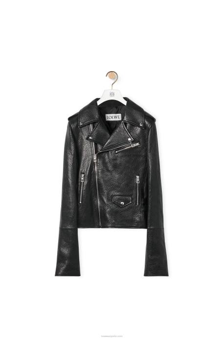 Loewe mujer cazadora biker de napa LP641137 negro