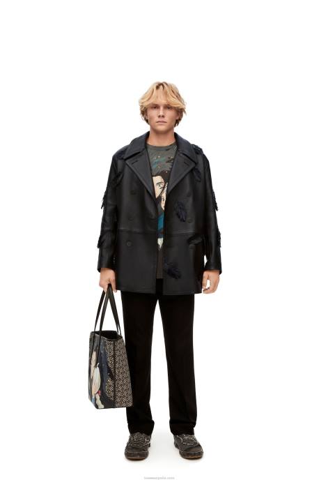 Loewe mujer chaquetón aullido en napa LP641107 negro