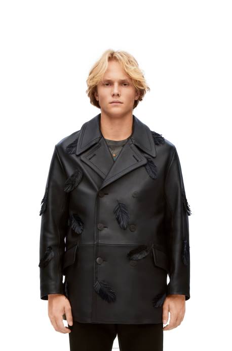 Loewe mujer chaquetón aullido en napa LP641107 negro