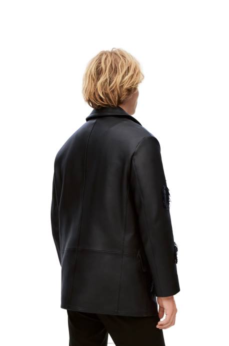 Loewe mujer chaquetón aullido en napa LP641107 negro