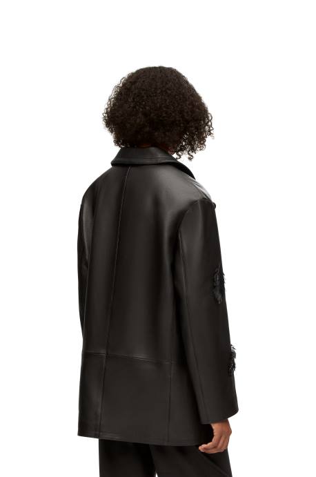 Loewe mujer chaquetón aullido en napa LP641107 negro