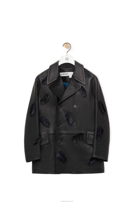 Loewe mujer chaquetón aullido en napa LP641107 negro