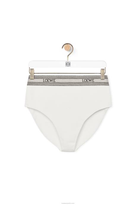 Loewe mujer calzoncillos de punto de viscosa LP64965 blanco