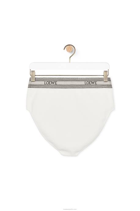 Loewe mujer calzoncillos de punto de viscosa LP64965 blanco