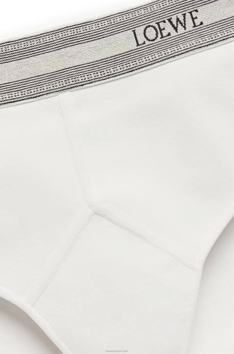 Loewe mujer calzoncillos de punto de viscosa LP64965 blanco
