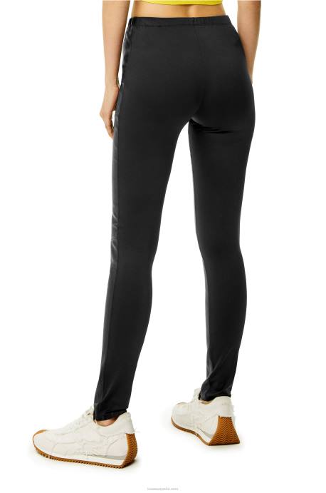 Loewe mujer leggins de napa de cordero LP641145 negro