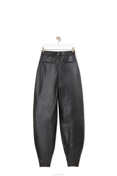 Loewe mujer pantalones globo en napa LP641139 negro
