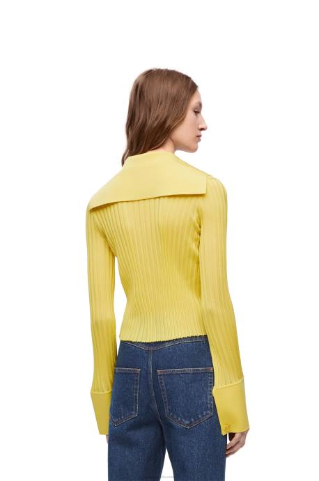 Loewe mujer cárdigan de viscosa LP64849 amarillo acido