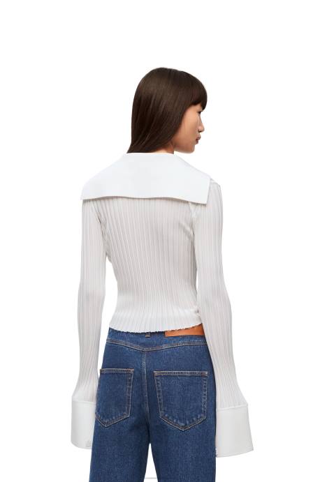 Loewe mujer cárdigan de viscosa LP64850 blanco