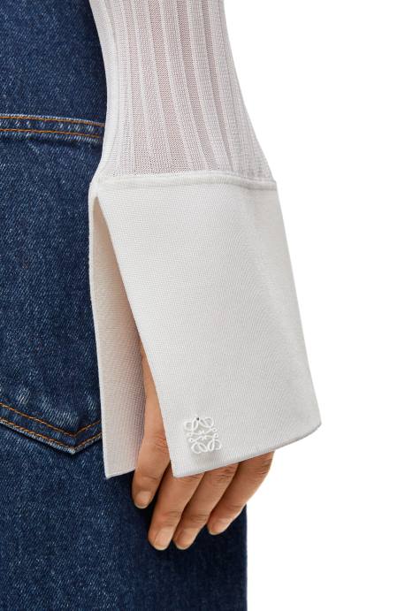 Loewe mujer cárdigan de viscosa LP64850 blanco