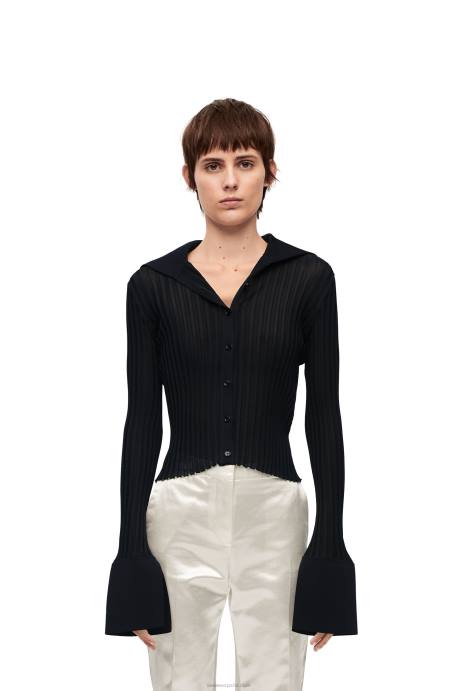 Loewe mujer cárdigan de viscosa LP64851 negro