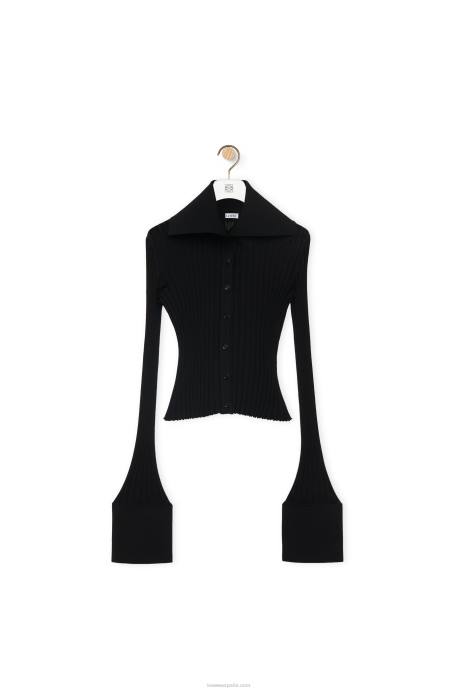 Loewe mujer cárdigan de viscosa LP64851 negro