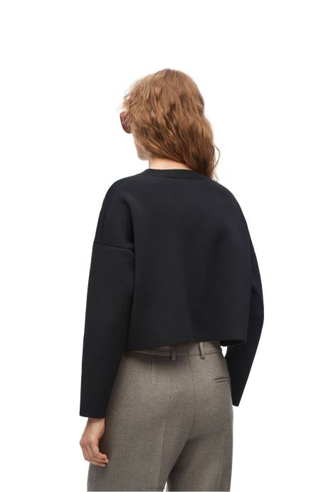 Loewe mujer jersey con anagrama de lana LP641021 negro