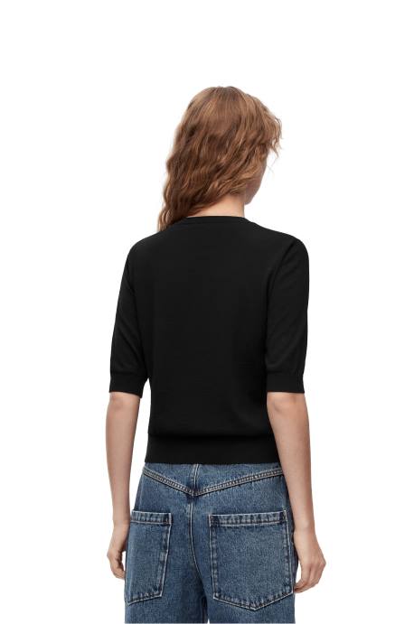 Loewe mujer jersey con anagrama de lana LP64970 negro