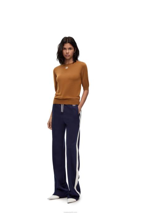 Loewe mujer jersey con anagrama de lana LP64971 marrón