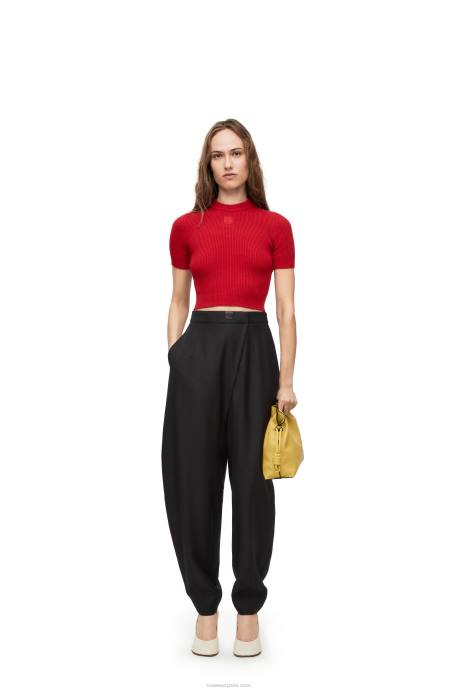 Loewe mujer jersey corto de cachemir LP64957 rojo
