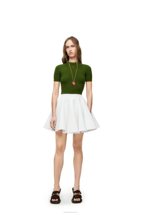 Loewe mujer jersey corto de cachemir LP64958 bosque verde