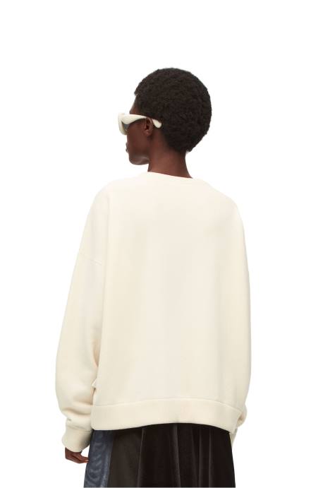 Loewe mujer jersey de cachemir LP641011 blanco suave