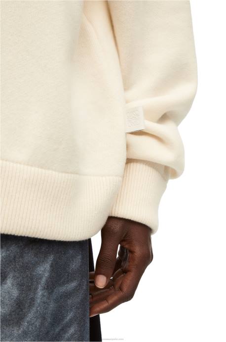 Loewe mujer jersey de cachemir LP641011 blanco suave