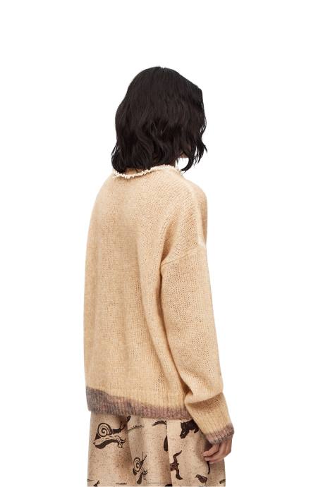 Loewe mujer jersey de ciervo en mezcla de mohair y lana LP64998 crudo