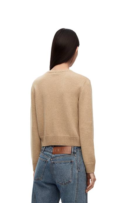 Loewe mujer jersey de lana LP64980 camello