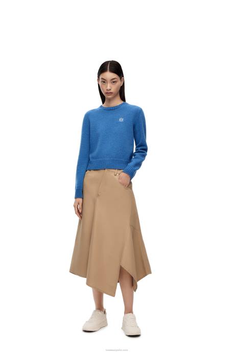 Loewe mujer jersey de lana LP64981 mezclilla azul