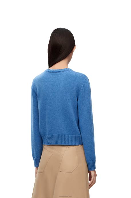 Loewe mujer jersey de lana LP64981 mezclilla azul